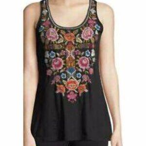 Johnny Was Anaya  Embroidered Front Tee